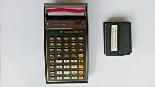 Working Texas Instruments TI-57 vintage calculator (+9V battery adapter)