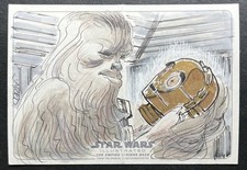 Topps Star Wars Illustrated Empire Strikes Back Sketch Booklet C3PO & CHEWIE 1/1