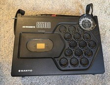 Vtg 1980s Sanyo M8500 Boombox AM/FM Cassette Tape Player-Recorder Read Des.
