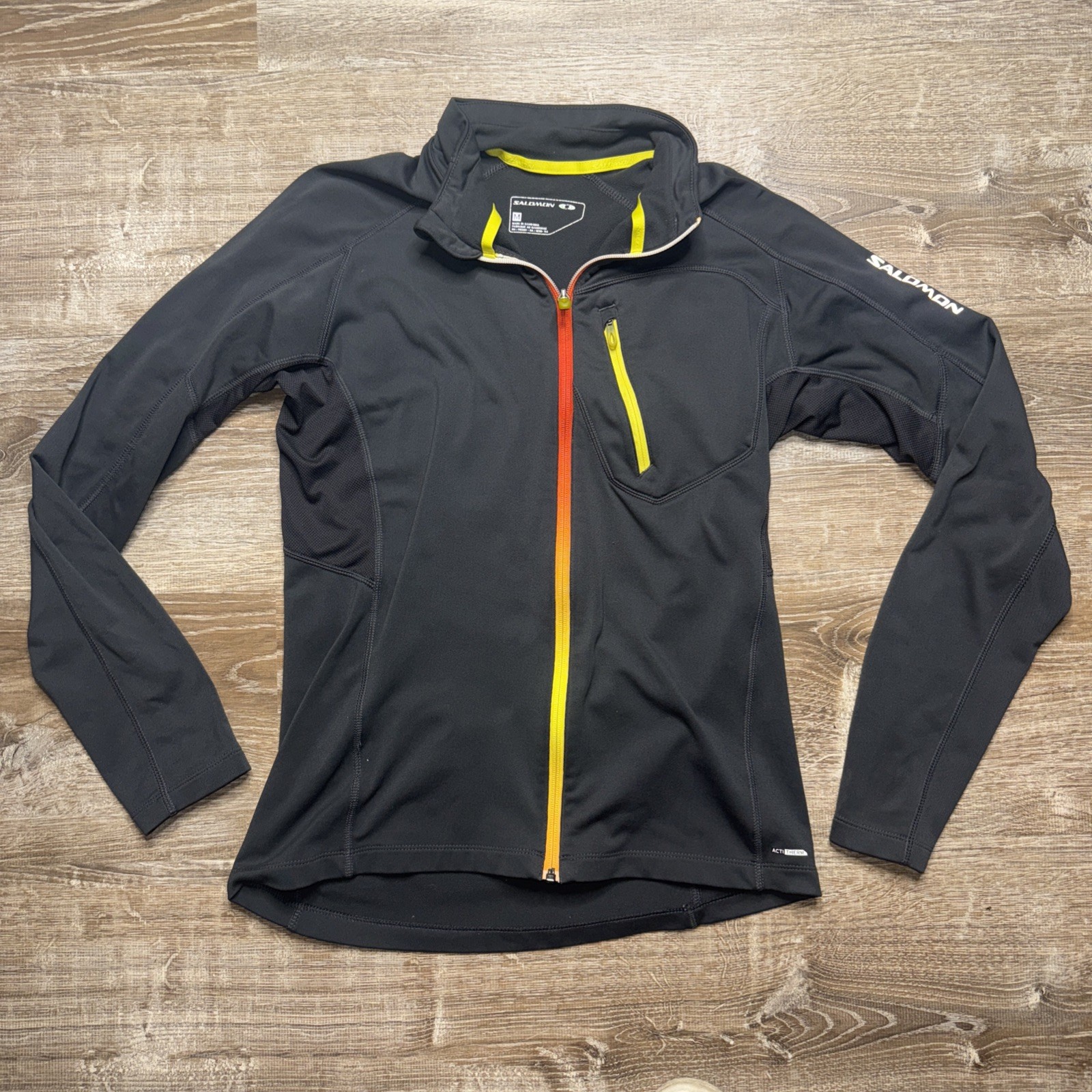 Salomon Active Zip Up Gradient Running Jacket Wom… - image 1