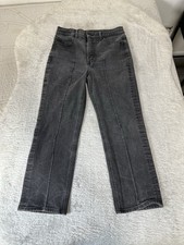 Express Women  s Black Washed Straight Super High Rise Crop Jeans Size 8 Pants