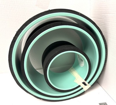 Chirp Wheel 3 Pack Back Pain Relief Yoga Massage Wheels Set Teal Black