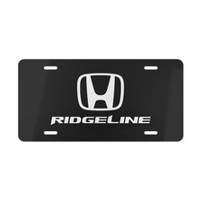 Honda Ridgeline License Plate Auto Car Tag Metal Aluminum Black Background Honda Ridgeline License Plate Auto Car Tag Metal Aluminum Black Background