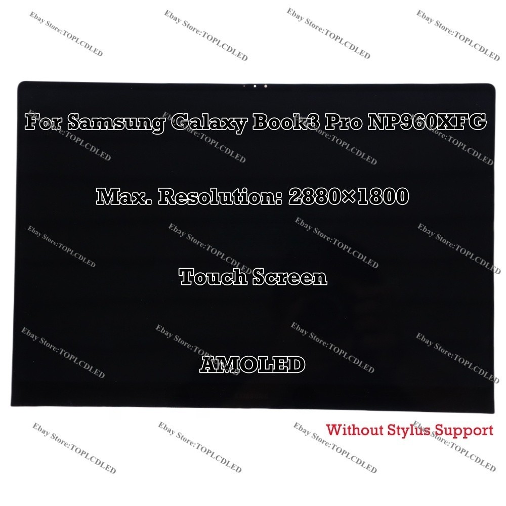16"" For Samsung Galaxy Book3 Pro NP960XFG WQXGA+ 120Hz LCD Assembly Touch AMOLED