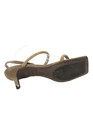 Brunello Cucinelli Women Stiletto Monili Strap Slingback Sandals Brown Gold 37.5 — photo 4