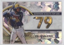 2023 Bowman Scouts Top 100 Atomic Refractor 13/150 Felix Valerio #BTP-79 0h4v