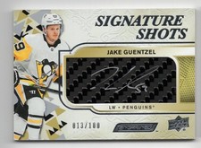 2019-20 Upper Deck Engrained Signature Shots Autograph Jake Guentzel 013/100
