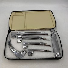 Vintage Wis Foregger Macintosh Laryngoscope Folding Medical Scope w/Case WORKS