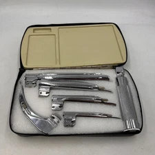 Vintage Wis Foregger Macintosh Laryngoscope Folding Medical Scope w/Case WORKS