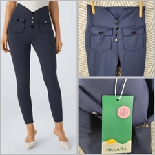 NEW Halara Size XS 7/8 High Waisted Leggings Navy Blue Decorative Pocket Work