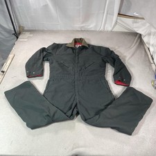 Walls Zero Zone Coveralls Mens Large Short Green Insulated Canvas Workwear Suit