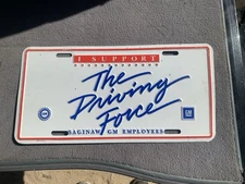 GM UAW Booster License Plate Saginaw Michigan Aluminum Embossed Steering Gear?