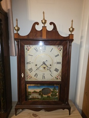 Antique Seth Thomas Off-Center Pillar And Scroll Clock