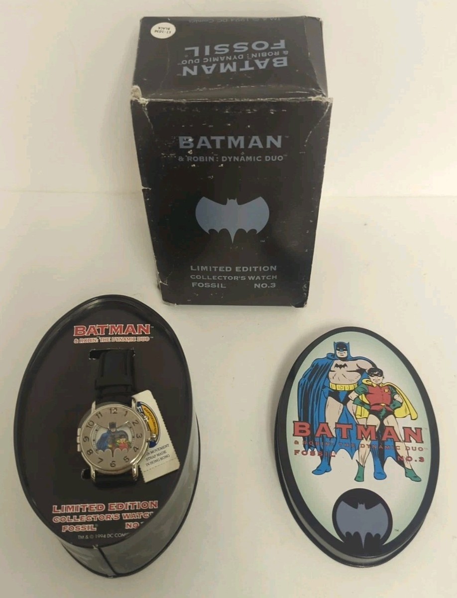 Fossil Watch Batman & Robin Dynamic Duo #3 L.E. w/box, tin