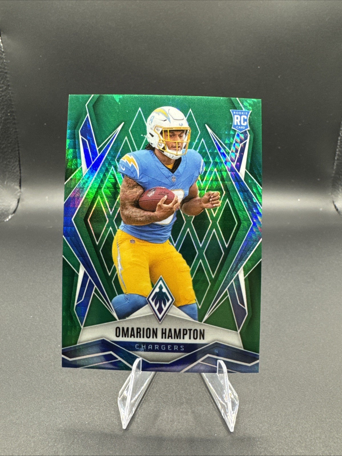 2025 panini phoenix football Omarion Hampton #192 Green Hyper /149