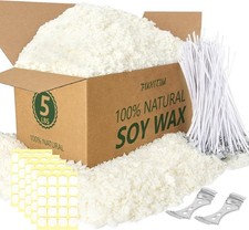 Soy Candle Wax for Candle Making 5 lbs Bag, Premium Natural Soy Wax Flakes, No a