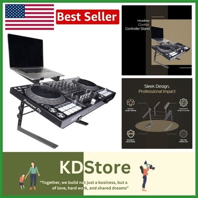 Lightweight DJ Controller Stand With Dual Shelves - Ultimate