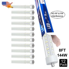 8 Foot Led Shop Light 144W 8FT FA8 T8 T12 Single Pin 8' Led Tube Light Bulbs 12