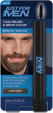 Just for Men 1-Day Beard and Brow Colour Brush, for Instant 1-Step Grey Cover...