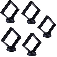 5 Pcs 3D Floating Display Case Challenge Coin Display Frame Stand Holder