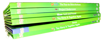 LEAP FROG TAG JUNIOR READING SYSTEM 6 Book Lot Spongebob Nemo Cars Toy Story