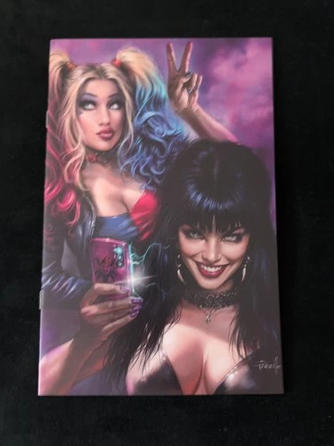 HARLEY QUINN X ELVIRA #1 VIRGIN LUCIO PARRILLO EXCLUSIVE