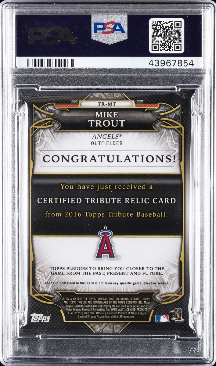 2016 TOPPS TRIBUTE RELICS #TR-MT MIKE TROUT #/199 PSA 9 | eBay