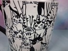 SPECTRUM DESIGNZ Tea Cup Black & White Embossed 18oz Ceramic CAMBRY CAT Mug — photo 3
