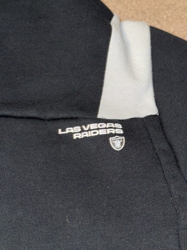 Las Vegas Raiders Nike Sideline Showout Short Sleeve Full-Zip Hoodie - Black XXL - Picture 4 of 9