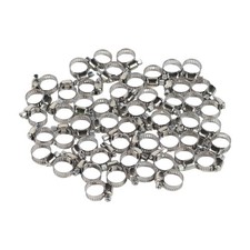 38-58 Adjustable Stainless Steel Drive Hose Clamps Fuel Line Worm Clip 50pcs