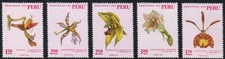 Peru Stamp 553-557 NH - Peruvian orchids