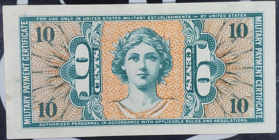 Series 541 United States 10c Military Payment Certificate - PMG Graded AU 55 - Image 4 of 4