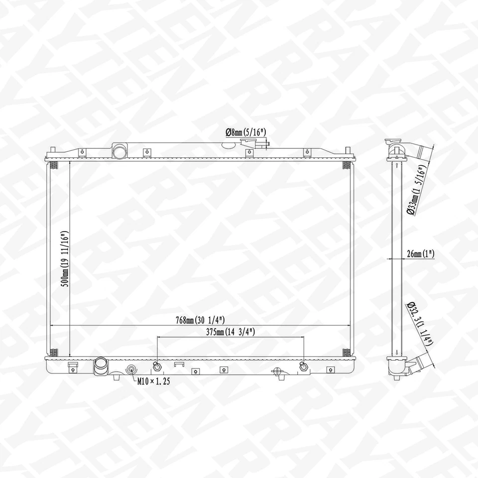 For 2007 2008 2009 2010-2013 Acura MDX 2010-2013 Acura ZDX Aluminum Radiator Foto 3 de 3