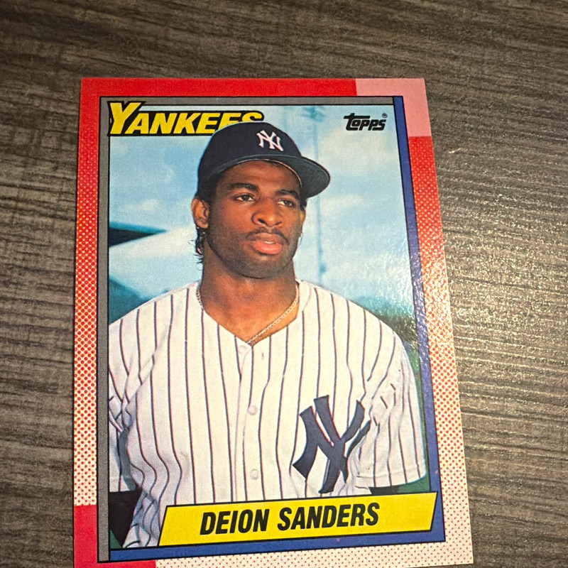 Topps 1989 Monthly Scoreboard Deion Sanders #61 Base Set New York Yankees