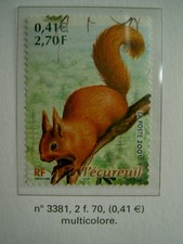 France 3381 ** Ecureuil  en 2001