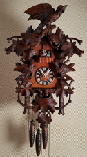 Black Forest Animated Musical Spinning Dancers Cuckoo Clock Birds and Nest