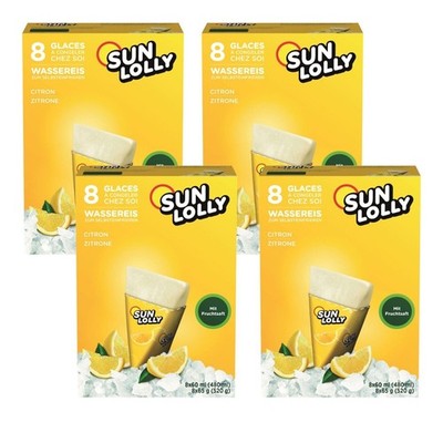Sunquick sun lolly Wassereis Zitrone mit Fruchtsaft 8 x 60ml (4er Pack)