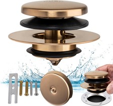 Chpagne Bronze Universal Tub Drain Tip Toe Tub Convers Kit Assembly,