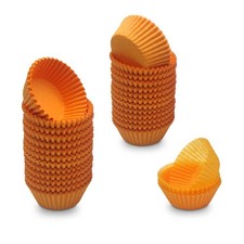 500 PCS Orange Mini Cupcake Liners Natural Greaseproof Paper Baking Cups
