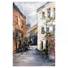 Mani Original Acrylic Painting on Canvas (38" x 24") Hand Signed