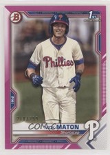 2021 Bowman Prospects Fuchsia Border 218/299 Nick Maton #BP-5 0e94