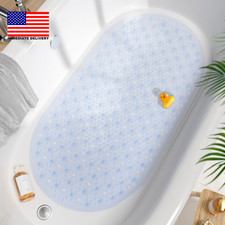 Bathtub Mat Non Slip, 27X15 Inch Bubble Oval Bath Tub Mat for Bathroom, Machine