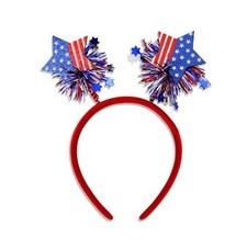 4th of July Headband Red and Blue Sequins Star Headband for Women Sequin Star
