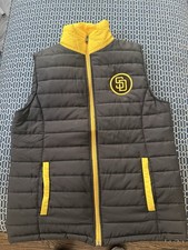 San Diego Padres MLB Baseball Vest Brown Yellow Team Colors with Team Logo