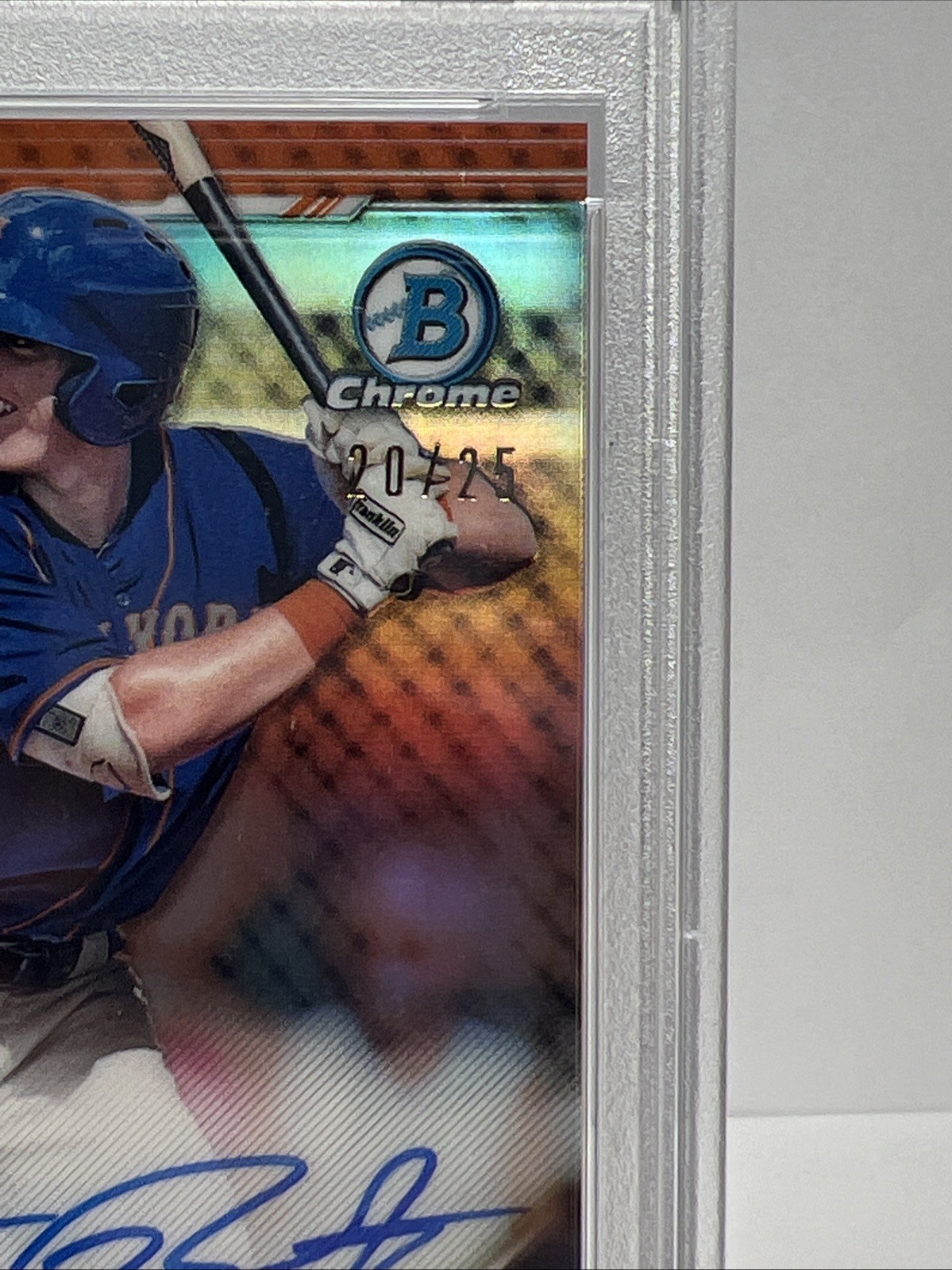 2019 Bowman Chrome Draft Orange Refractor BRETT BATY 20/25 Auto PSA 10 AUTO 10 view 3
