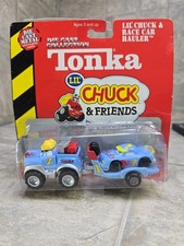 NEW IN PACKAGE TONKA LIL' CHUCK AND FRIENDS RACE CAR AND HAULER