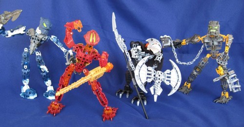 Lego Bionicle 4 Figuren Jaller 8727 Hahli 8728 Hewkii 8730 Vezen 8764 2006