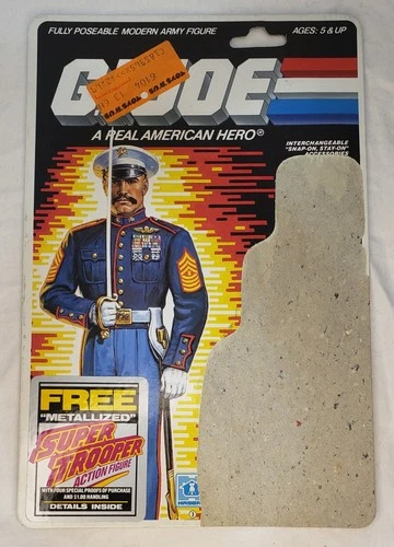 Cardback GI Joe Gung Ho 1987 V2 Marine Dress Blues Hasbro ARAH
