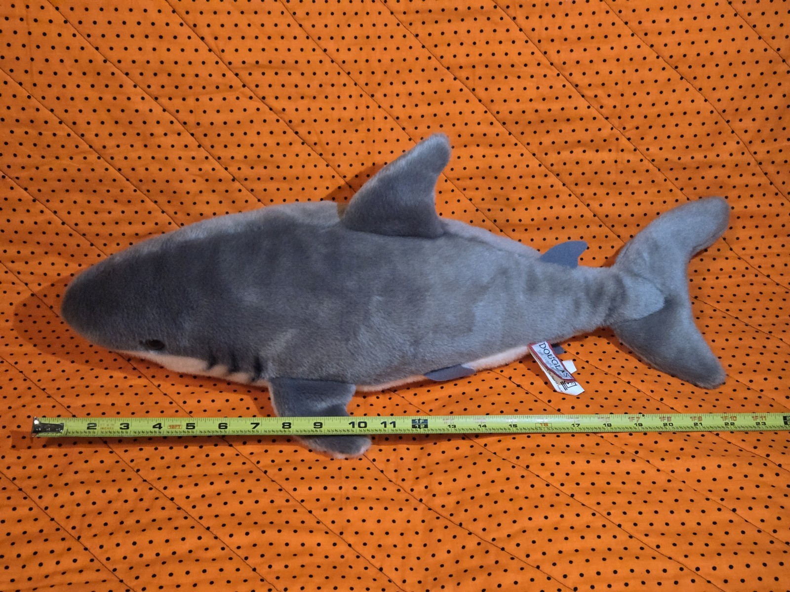 FIN the Plush GREAT WHITE SHARK Stuffed Animal - by Douglas Cuddle Toys