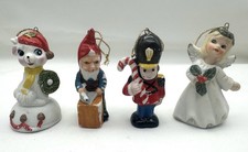 Lot of Four 4 Vintage Ceramic Christmas Ornaments-AS FOUND